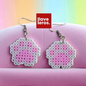 Aretes huellita fucsia 🐾