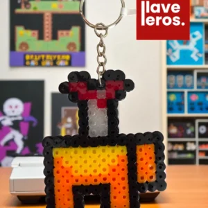 🔑 Llavero Pixel Among Us – Naranja 🔥