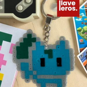 🔑 Llavero Pixel Bulbasaur 🌿💙