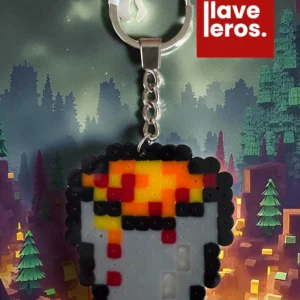 🔑 Llavero Pixel Cubeta de Lava – Minecraft 🌋🔥