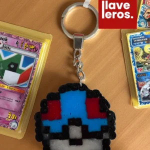 🔑 Llavero Pixel Poké Ball 🎮🔴⚪🔵