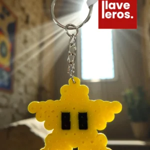 🔑 Llavero Pixel Estrella – Mario ⭐✨