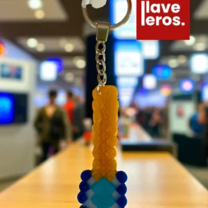 🔑 Llavero Pixel Pala Azul ⚒️💙