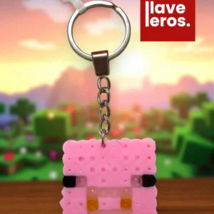 🔑 Llavero Pixel Cerdito 🐷💗