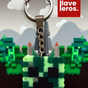 🔑 Llavero Pixel Creeper – Minecraft 💣💚