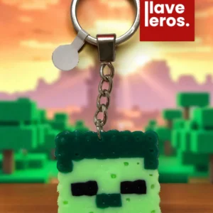 🔑 Llavero Pixel Zombie – Minecraft 🧟💚