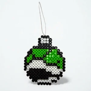 🟢 Esfera Navideña Caparazón Verde Koopa 🐢 | Adorno de Píxeles Mario Bros. 👾 Retro Gamer