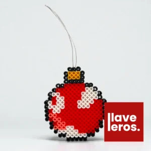 🐟 Esfera Navideña Cheep Cheep Rojo 🔴 | Adorno de Píxeles Pez Mario Bros. 👾 Retro Gamer