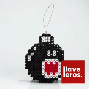 ⛓️ Esfera Navideña Chomp Cadenas 🐕‍🦺 | Adorno de Píxeles Negro Mario Bros. 👾 Retro Gamer