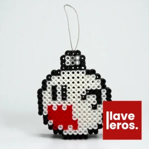 👻 Esfera Navideña Fantasma Boo Clásico 😱 | Adorno de Píxeles Blanco Mario Bros. 👾 Retro Gamer