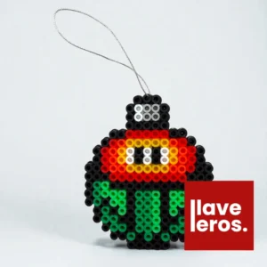 🔥 Esfera Navideña Flor de Fuego (Fire Flower) 🌻 | Adorno de Píxeles Mario Bros. 👾 Retro Gamer