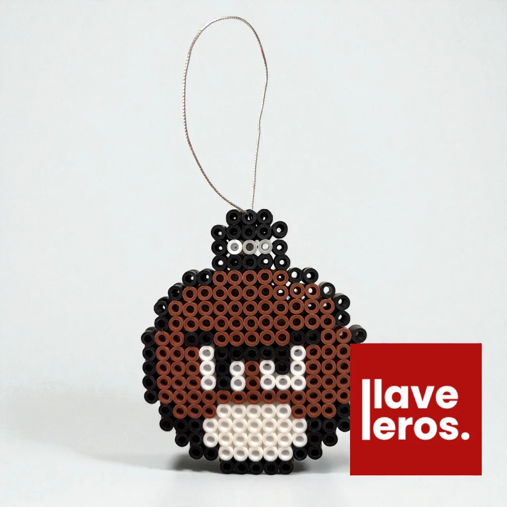 🍄 Esfera Navideña Goomba 🍄🟫 | Adorno de Píxeles Marrón Mario Bros. 👾 Retro Gamer