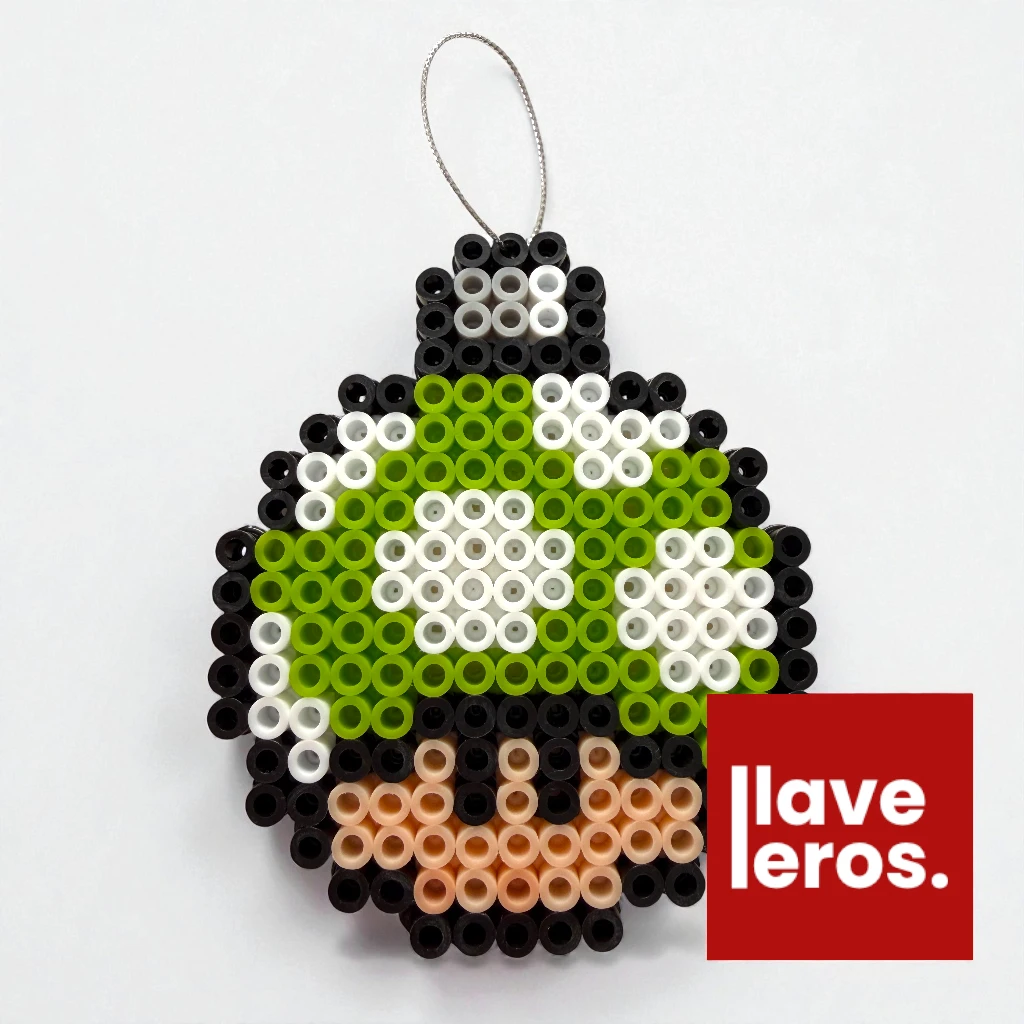 🍄 Esfera Navideña Hongo 1-Up (Vida Extra) 🟢 | Adorno de Píxeles Mario Bros. 👾 Retro Gamer