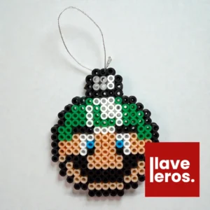 💚 Esfera Navideña Luigi 🟢 | Adorno de Píxeles Mario Bros. 👾 Retro Gamer