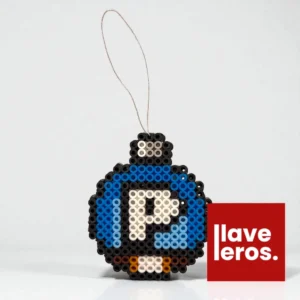 🔵 Esfera Navideña Bloque P (P-Switch) 🔘 | Adorno de Píxeles Azul Mario Bros. 👾 Retro Gamer