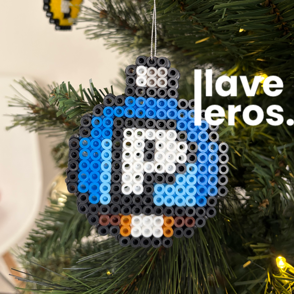 🔵 Esfera Navideña Bloque P (P-Switch) 🔘 | Adorno de Píxeles Azul Mario Bros. 👾 Retro Gamer - Imagen 2