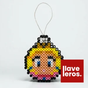 👑 Esfera Navideña Princesa Peach 🩷 | Adorno de Píxeles Mario Bros. 👾 Retro Gamer