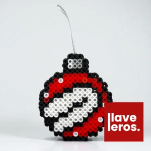 🪴 Esfera Navideña Planta Piraña 🔴 | Adorno de Píxeles Mario Bros. 👾 Retro Gamer