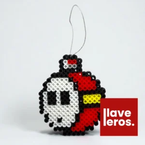 🎭 Esfera Navideña Shy Guy 🔴 | Adorno de Píxeles Mario Bros. 👾 Retro Gamer