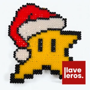 🌟 Estrella Cima de Árbol Mario Bros. 🎄 | Invencibilidad Pixel Art con Gorro Navideño 🎅