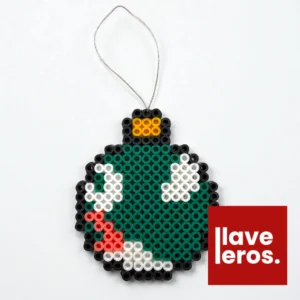 🐟 Esfera Navideña Cheep Cheep Verde 🟢 | Adorno de Píxeles Pez Mario Bros. 👾 Hecho a Mano