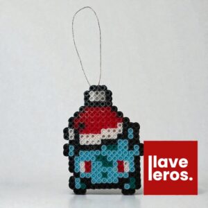 Bulbasaur Navideño 🌱 Adorno Pixel Art de Beads | Regalo Coleccionable Pokémon Inicial