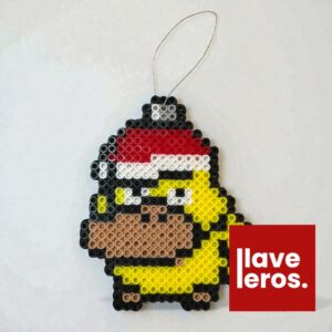 Psyduck Navideño 😵 Adorno Pixel Art de Beads | Regalo Geek Coleccionable Pokémon